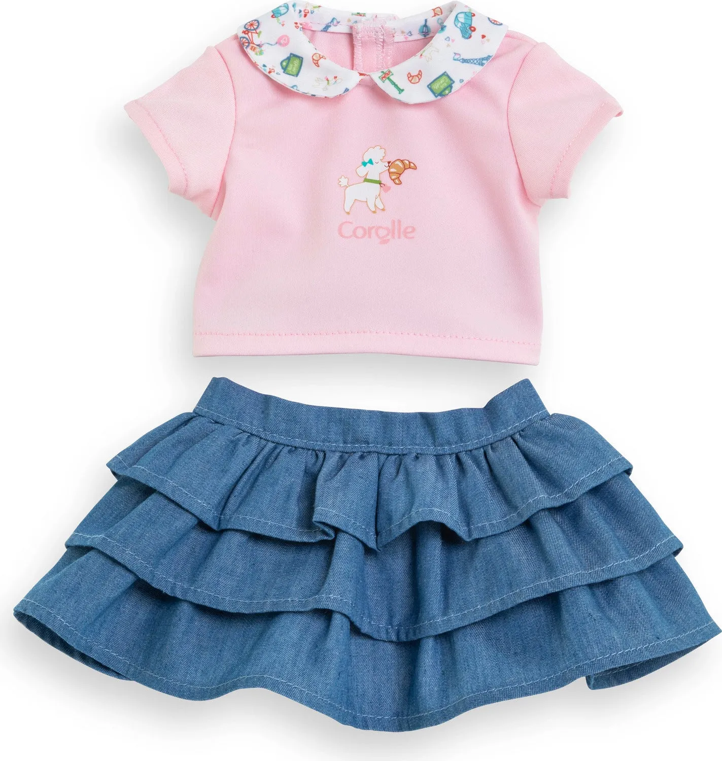 12" T-Shirt & Ruffled Skirt Paris