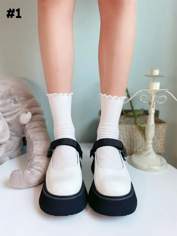 8 Options Lolita Ruffled Cuff Ankle Socks