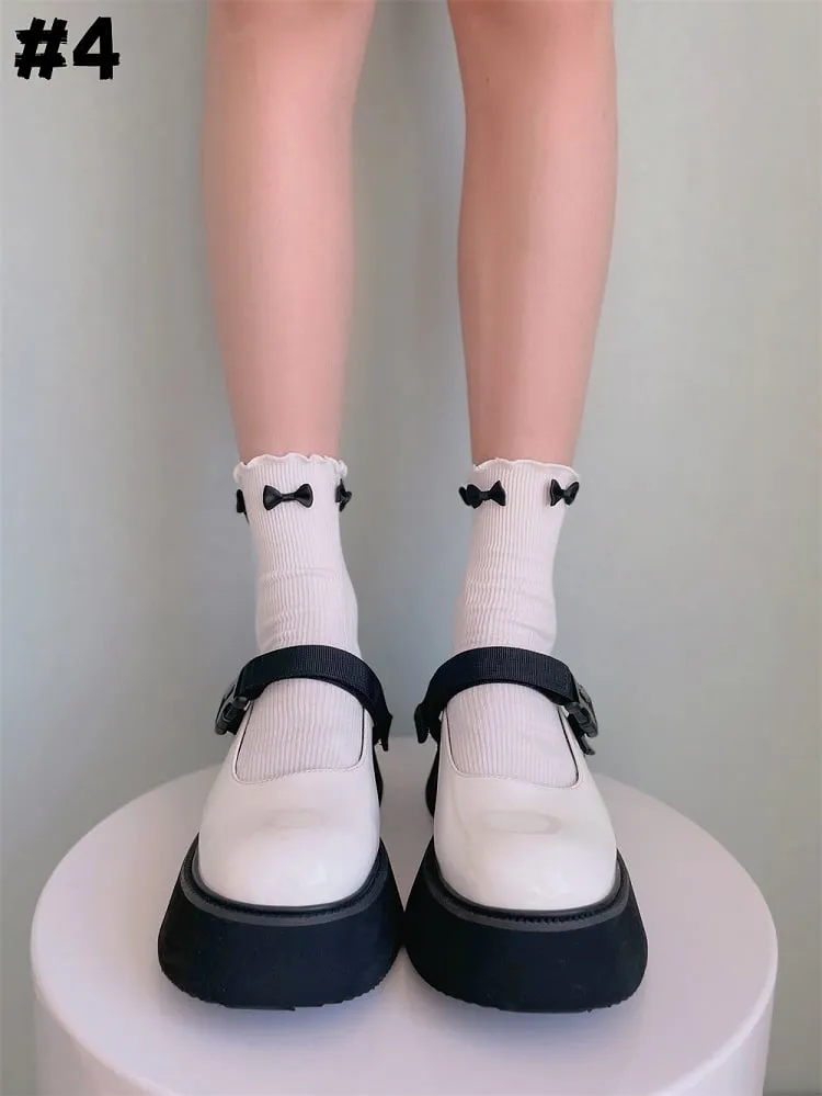 8 Options Lolita Ruffled Cuff Ankle Socks