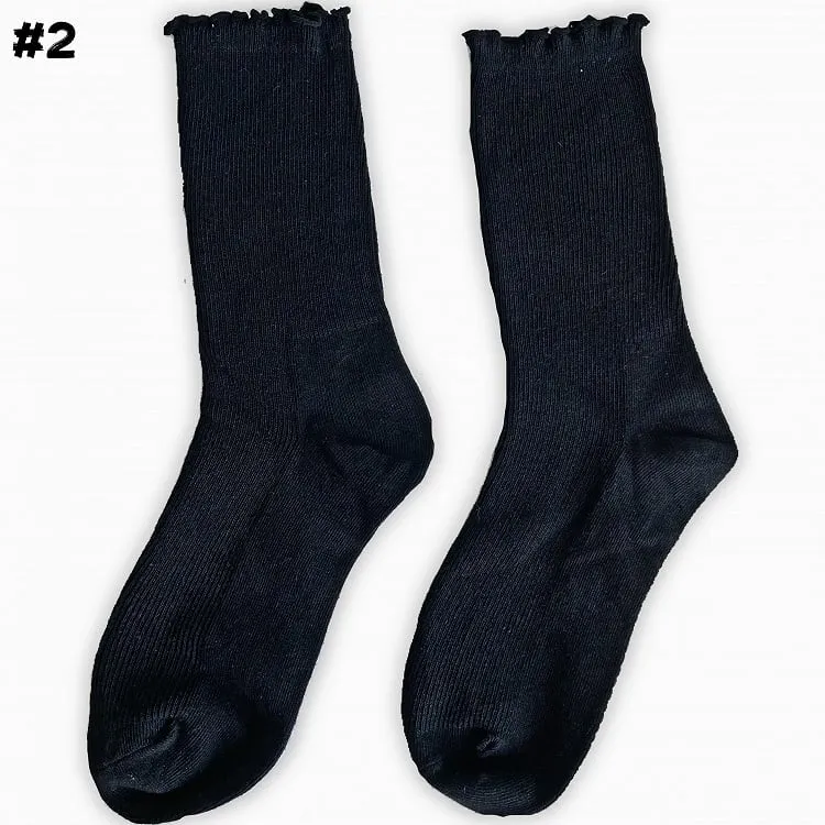 8 Options Lolita Ruffled Cuff Ankle Socks