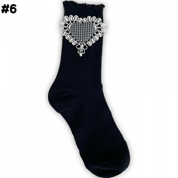 8 Options Lolita Ruffled Cuff Ankle Socks