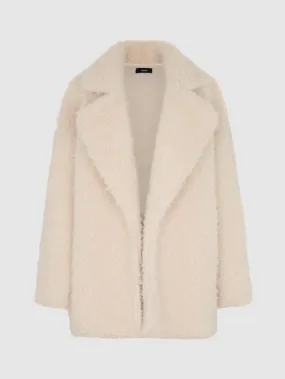 Bassike Textured Coat in Cream