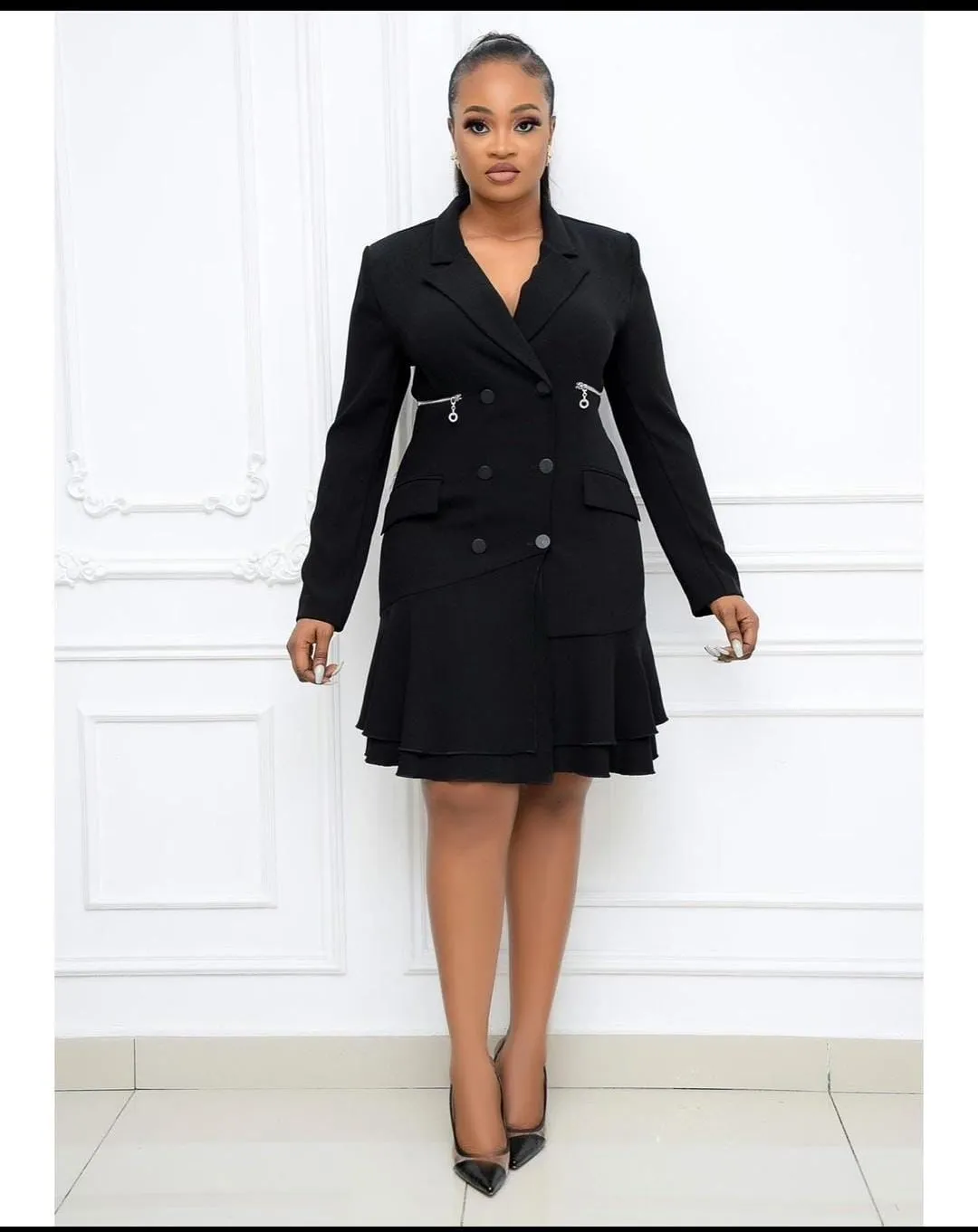 Black Stylish Blazer Dress