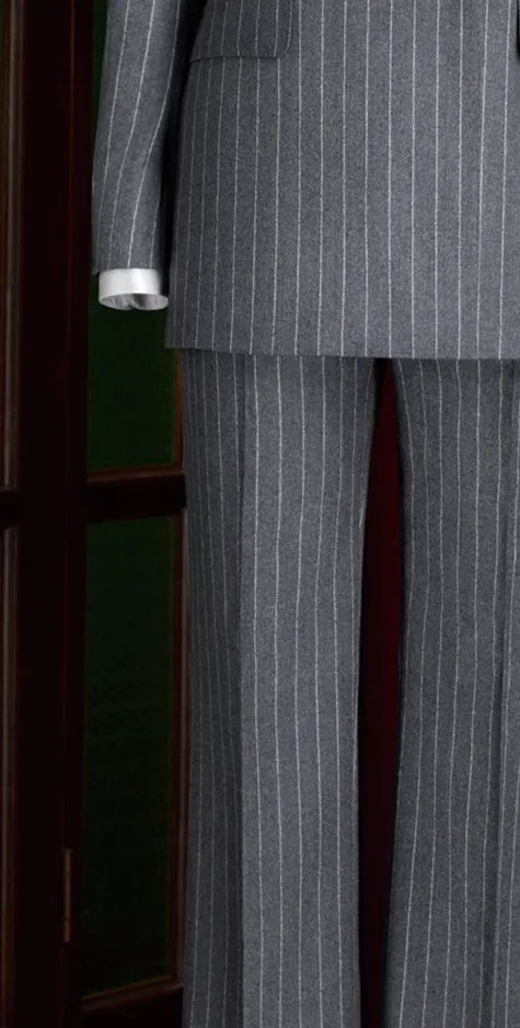 Grey & White Pinstripe Suit