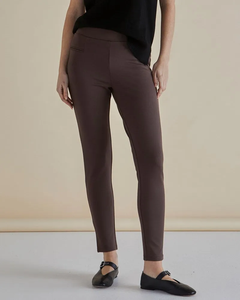 Gwen Ponte Legging - Brown
