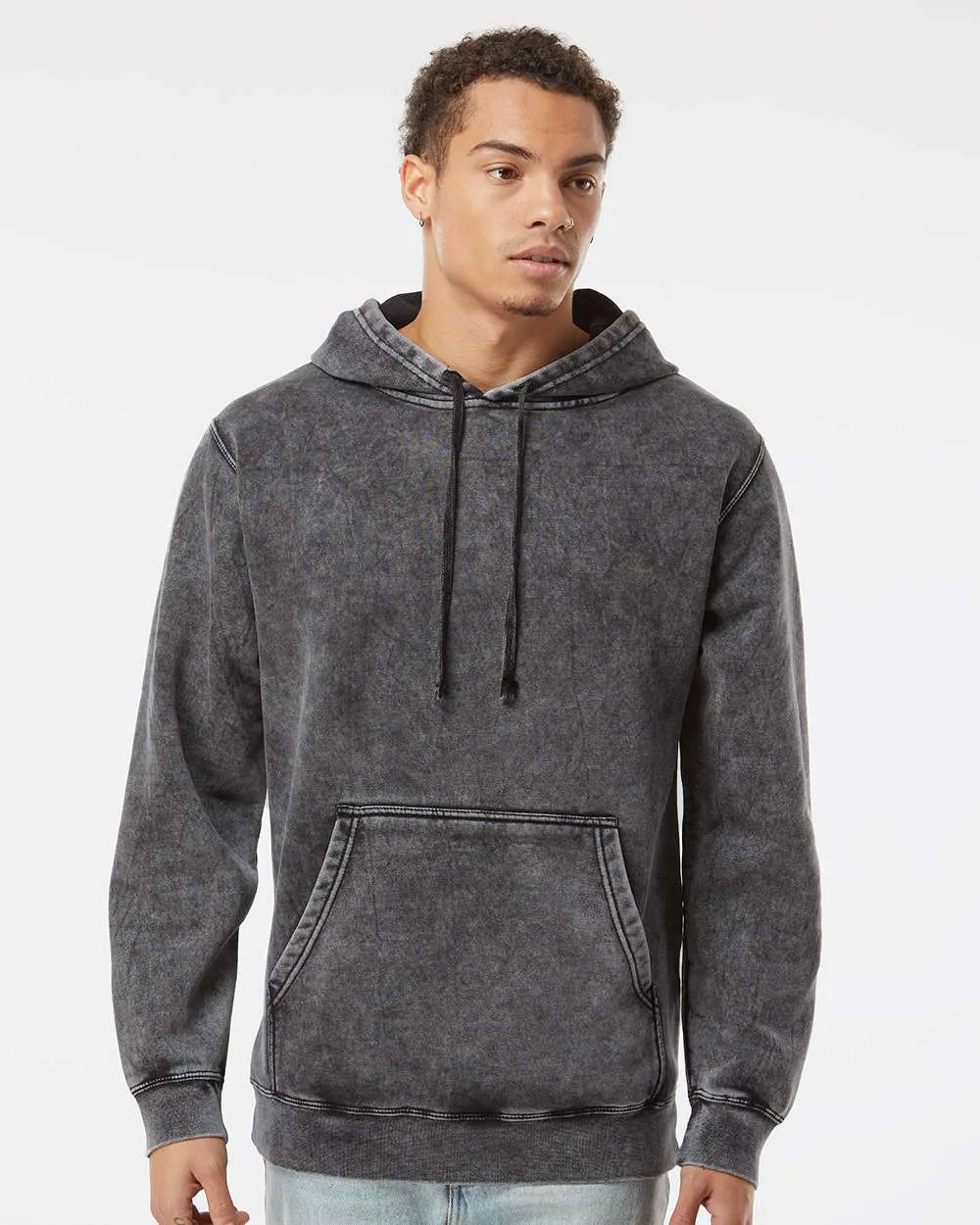 Independent Trading Co. Midweight Mineral Wash Hooded Sweatshirt PRM4500MW