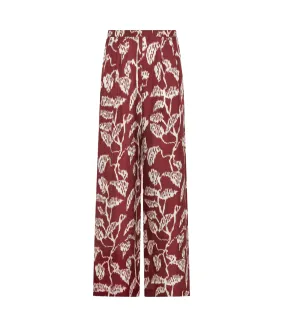 Isola Silk Trouser in Burgundy Vine