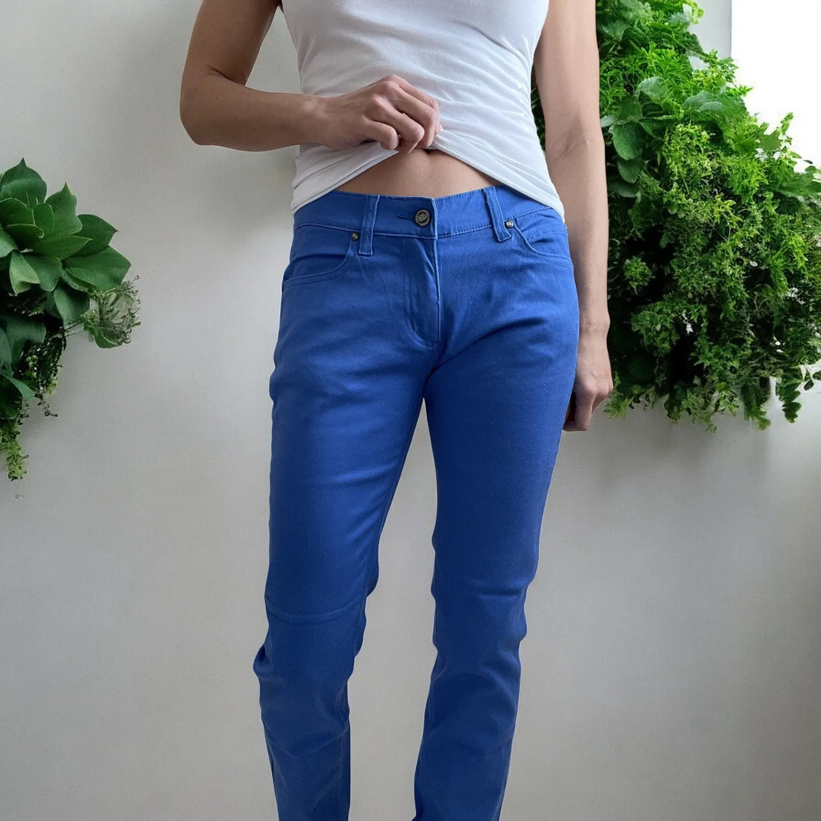 Jawbreaker Essestial Low Rise 5-Pocket Blue Stretchy Denim Slim Fit Skinny Jeans