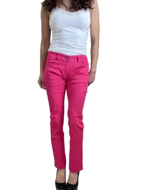 Jawbreaker Punk Rock Skinny Jeans Low Rise Pink Denim Pants 5-Pocket Style