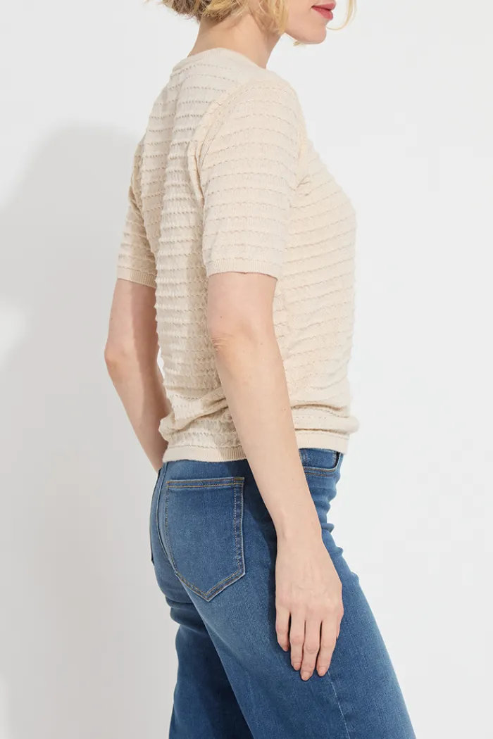 Liberty Smocked Short Sleeve Sweater