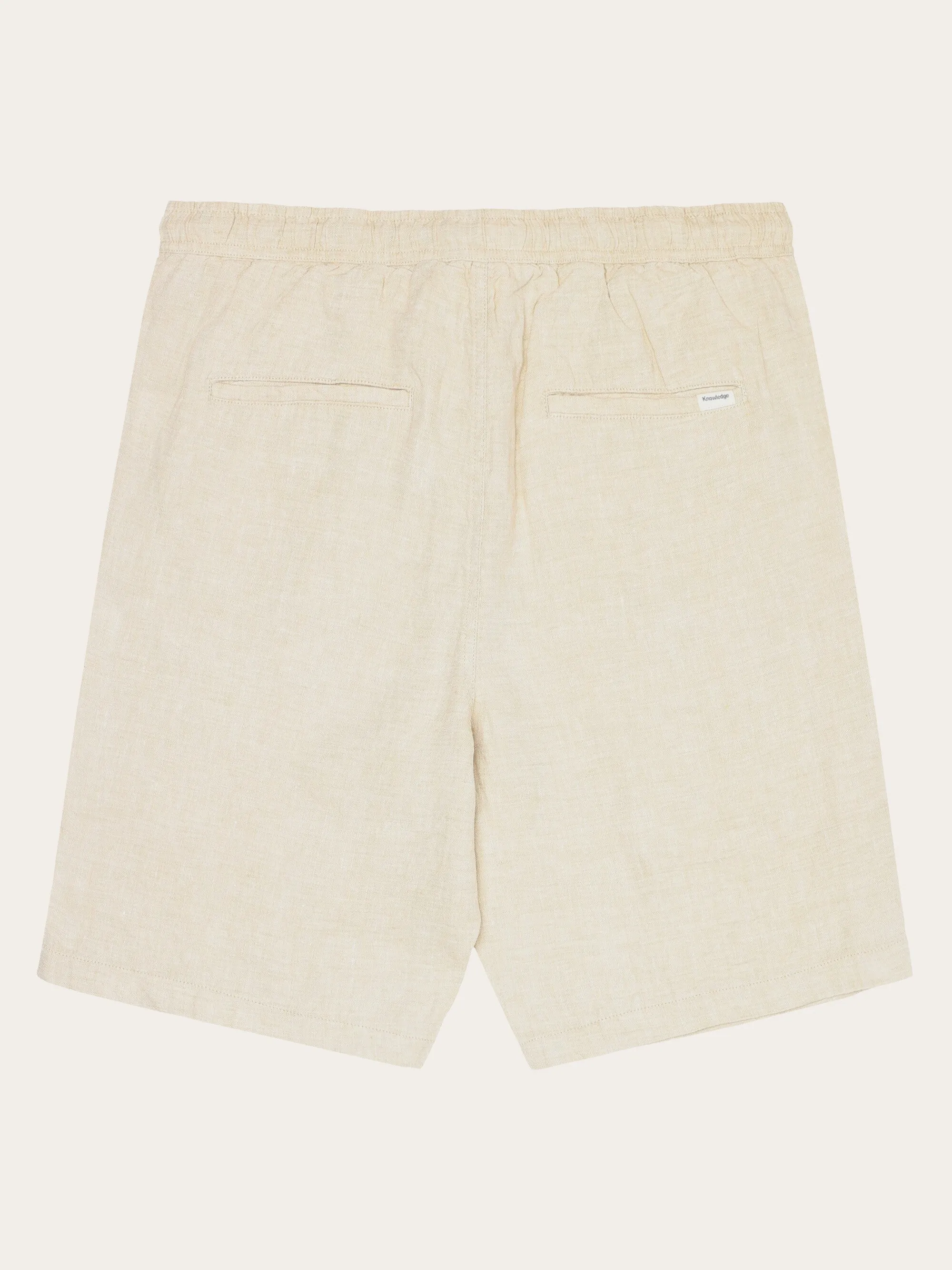 Loose Linen shorts - Light feather gray