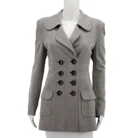 PEGGY JENNINGS PLAID BLAZERS BLACK S