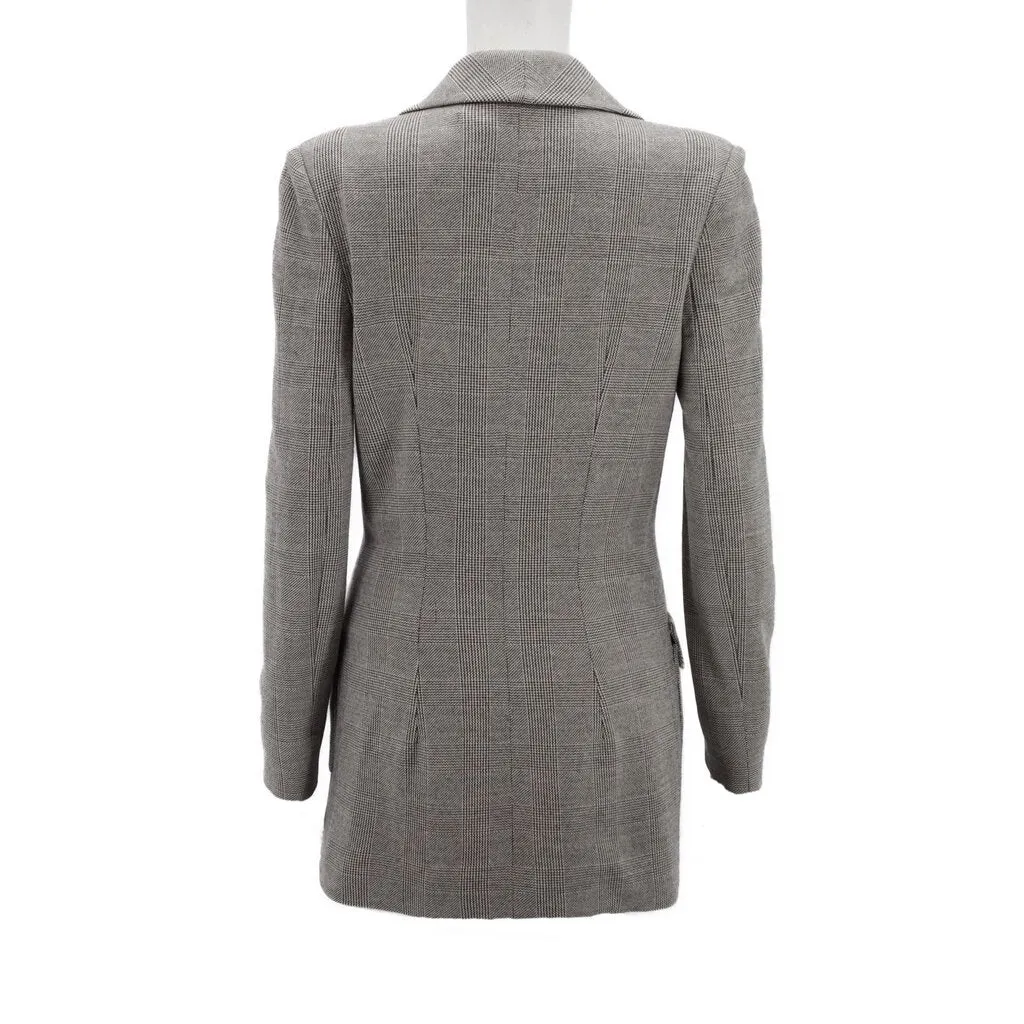 PEGGY JENNINGS PLAID BLAZERS BLACK S