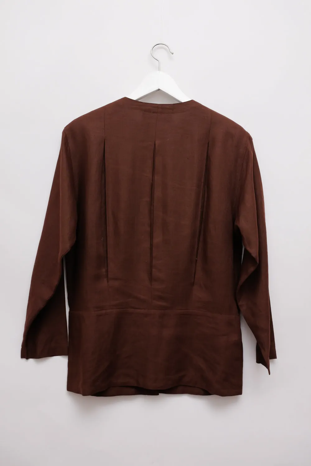 PURE LINEN CHOCOLATE BLAZER