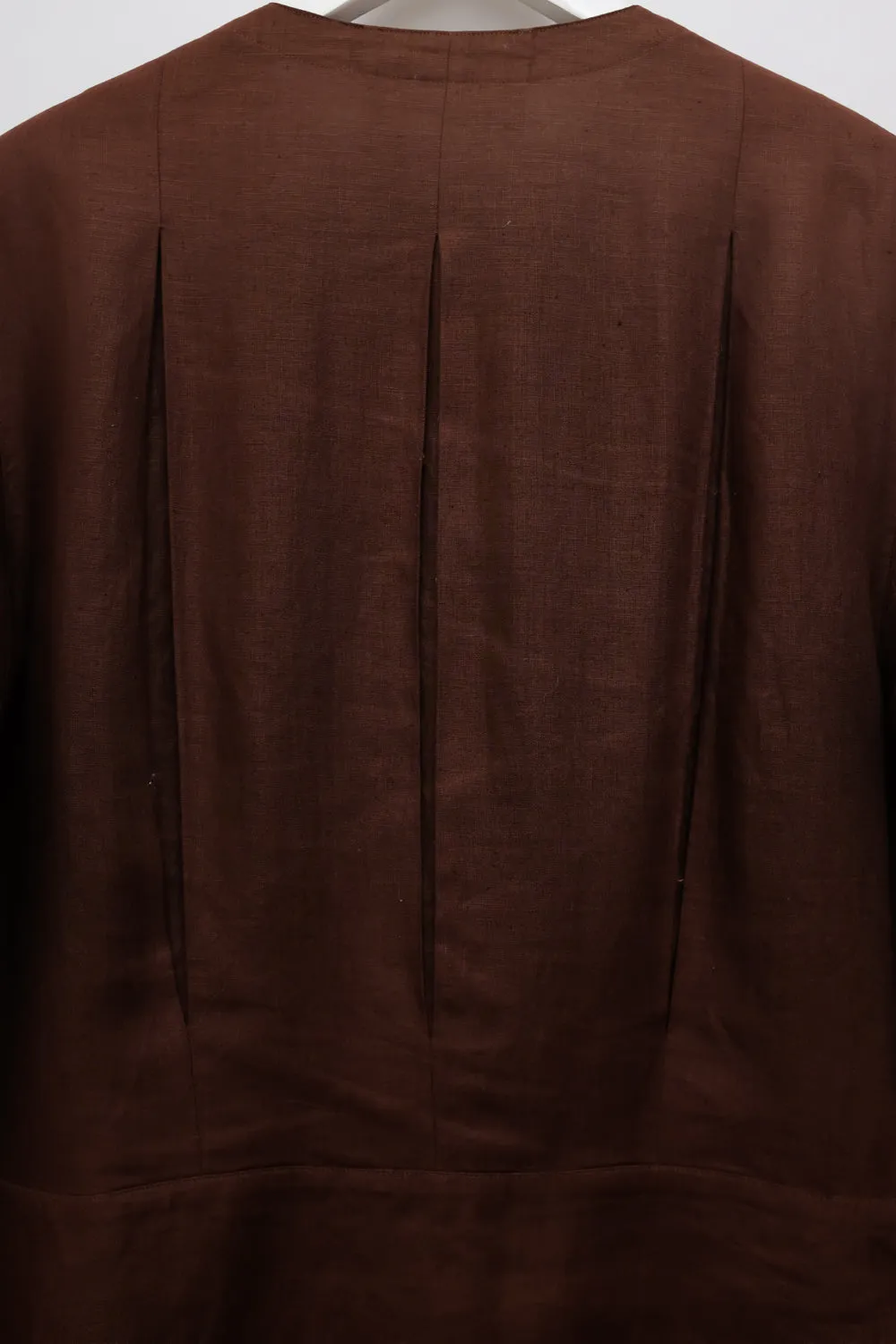 PURE LINEN CHOCOLATE BLAZER