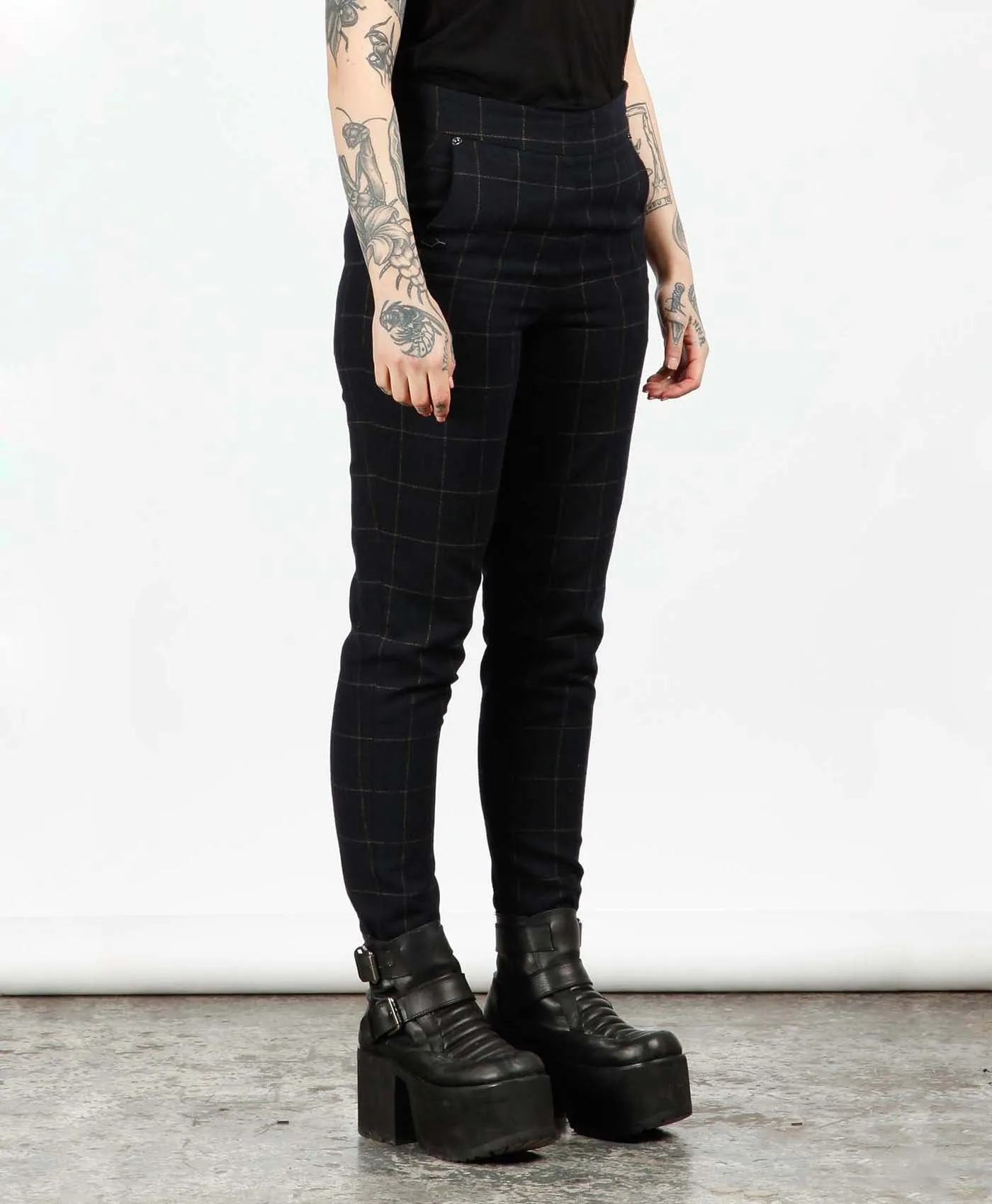 Rogue Check Side Zip Trousers
