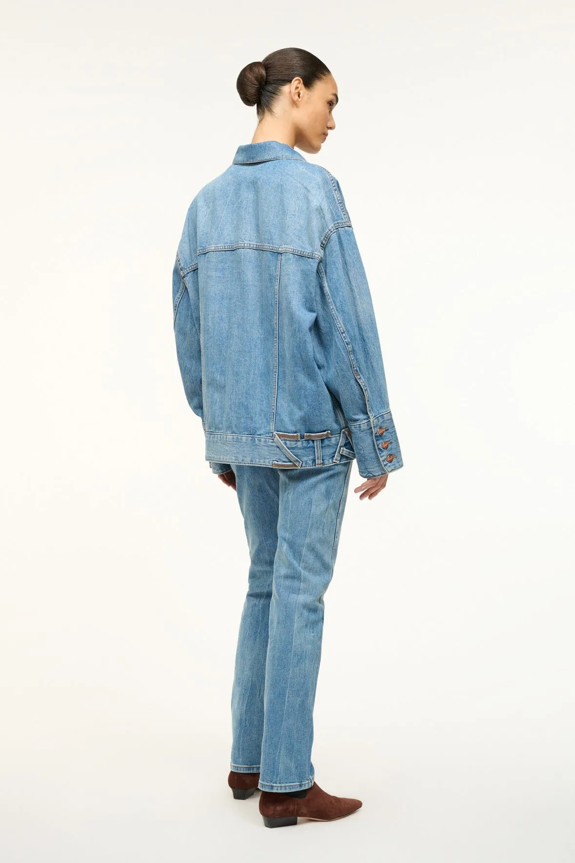 STAUD   WRANGLER THE BIGGEST JEAN JACKET | MID BLUE