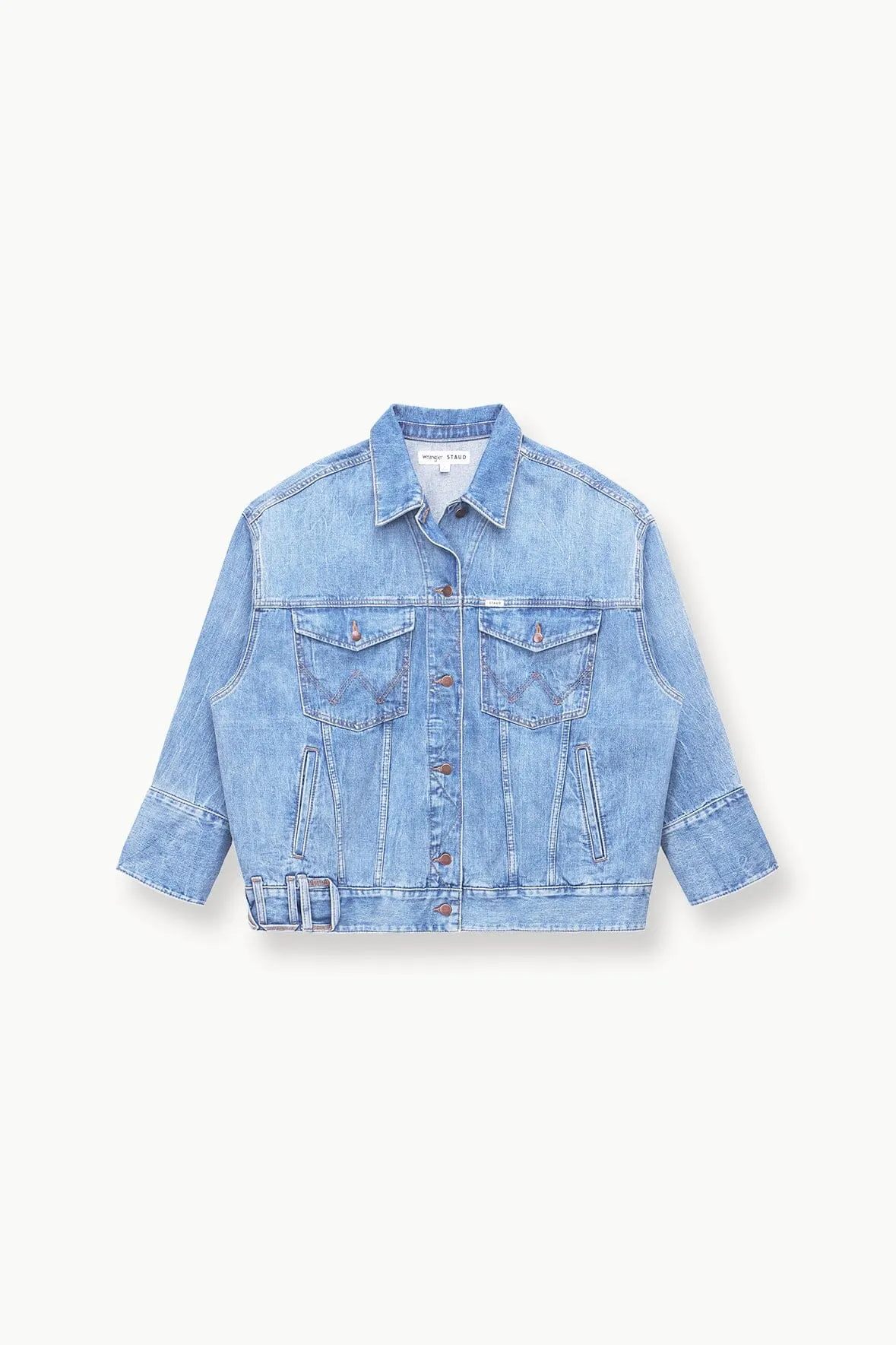 STAUD   WRANGLER THE BIGGEST JEAN JACKET | MID BLUE