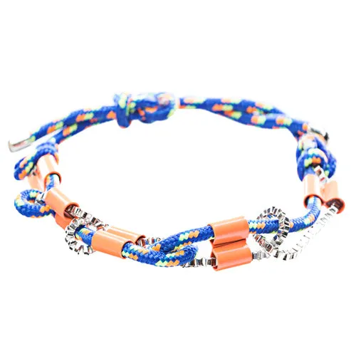 Trendy Stylish Woven Box Chain Beautiful Adjustable Fashion Bracelet B444 Orange