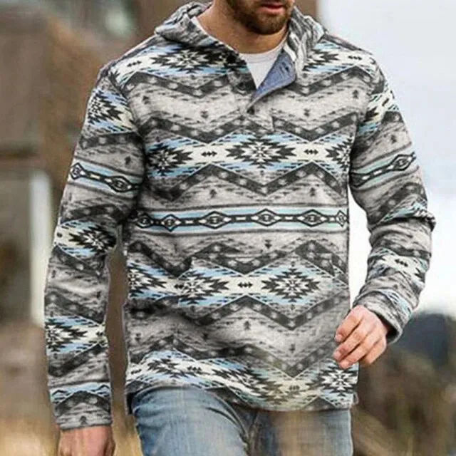 Wiaofellas Casual Long Sleeve Pockets Pullovers Spring Graphic Vintage Sweatshirts Men Clothing Autumn Loose All Match Hoodies Streetwear