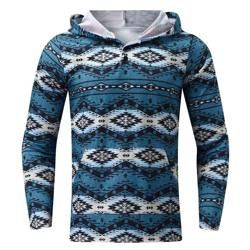 Wiaofellas Casual Long Sleeve Pockets Pullovers Spring Graphic Vintage Sweatshirts Men Clothing Autumn Loose All Match Hoodies Streetwear