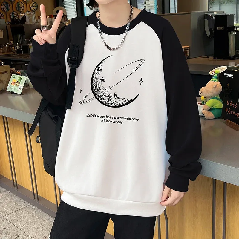 Wiaofellas  -  High Quality Men's Casual Cotton Sweatshirts Spring Autumn Outdoor Pullovers Loose Hoodies Hip Hop Streetwear Tops Clothing
