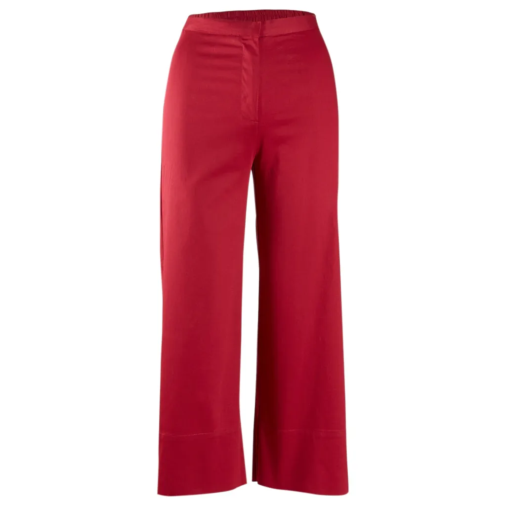 Wine High Waisted Trousers