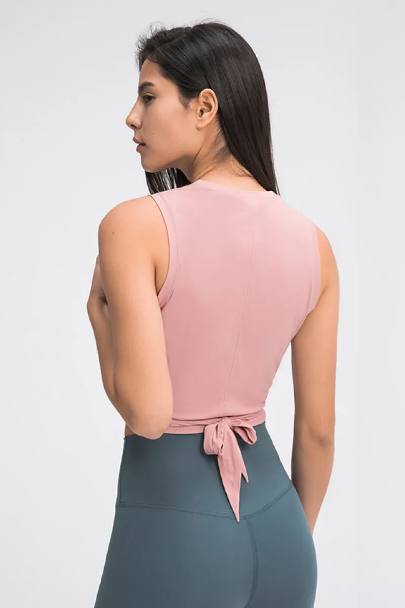 Wrap Front Sports Tank Top